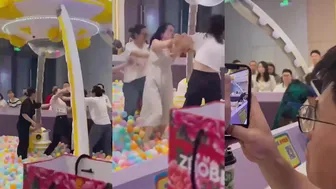 Ball pit fight in China
