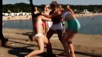 Bikini Fights On The Beach