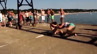 Bikini Fights On The Beach