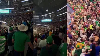 USA vs Mexico Fans Fighting In The Stands
