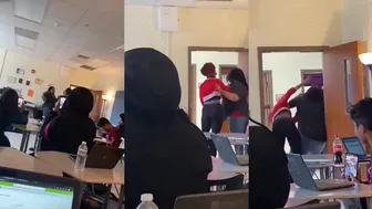 Student Attacks Her Teacher In Class