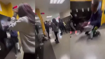 Girl Got Beat Up In School halls - Fight Video