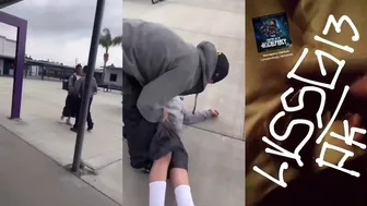 Kid knocks out gangster kid in school