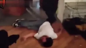 Man Slammed Onto Floor After Couch Space Clash