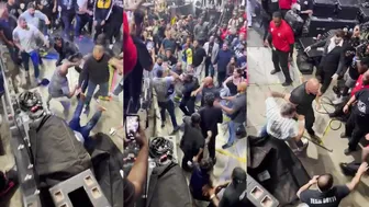 Different Angle: John Gottis Team Versus Floyd Mayweathers Team Backstage Fight