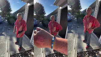 Father And Son Scuffle Over House Access