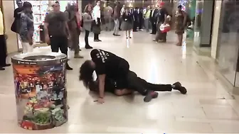 Long-haired MMA Fighter Takes On Challenge In NYC Mall