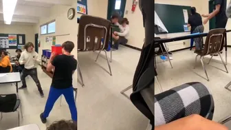 Girl Beats Boy In School Fight