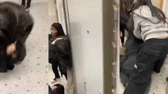 Bathroom fight!