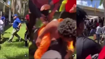 Viral Moment: Cop Shows Up And The Fight Ends!