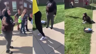 Racist Girl Gets Whooped For Calling A Black Girl The N-Word!