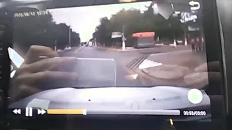 Driver Stops Motorbike Robbers On The Street