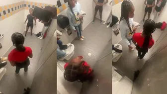 Crazy Ass Girl Fight In The School Bathroom
