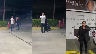 Security guard vs loudmouth dude!