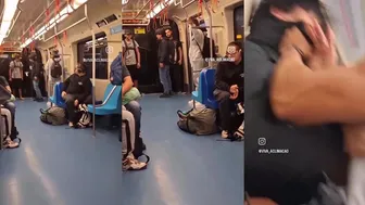 Drunk Man Causes Trouble On The Subway And...