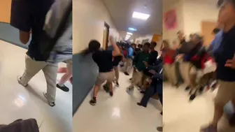 Hallway fight!
