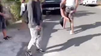 Hawaiian Scrap With A Spinning Heel Kick