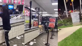 Little punk Drove Truck Into Restaurant After Phone Smashed (Temple Hills, MD)