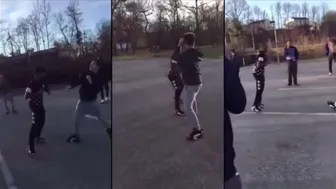 Black Kid Vs. White Kid In A Street Fight
