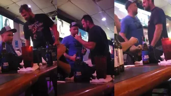 Drunk Mess Harasses A Man Minding His Business