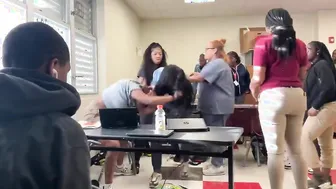 Girl vs. Girl Classroom Fight