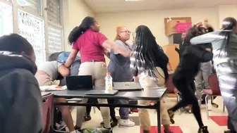 Girl vs. Girl Classroom Fight