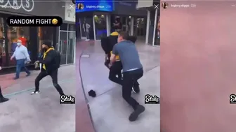 Dude Gets Wrecked by an MMA Fighter at the Outlet Mall