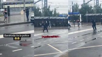 Cops Pepper Spray Woman With A Knife In Paris
