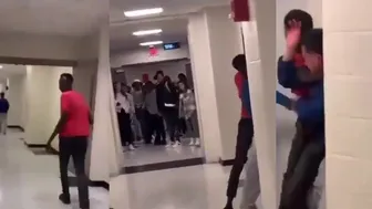 A Bully Tries to Stab an Asian Kid at School