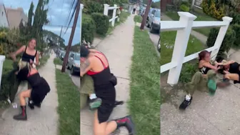 Girl Fights With Pepper Spray Included!