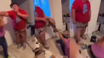 I Cant Tell If Thats His Mom Or Sister Hes Fighting