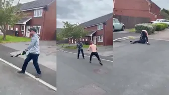Sword Fight In The UK Causes Viral Buzz!