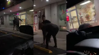 Pulled into the Local Quick Mart and Got a Front Row Seat for This Crazy Fight
