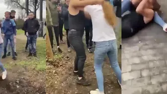 Uk girl fight (loser submits)