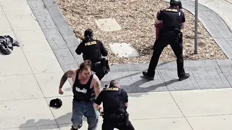 One Guy Versus Three Cops
