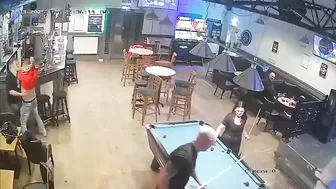 Drunk dude gets knocked out for touching mans girl!