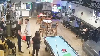 Drunk dude gets knocked out for touching mans girl!