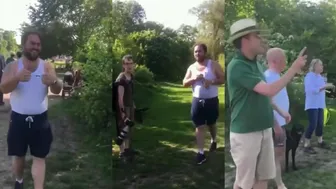 Drunk Guy Pushes Woman Into Pond, Destroying Her Camera