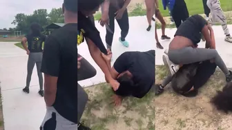 Girl Gets Whooped For Picking A Fight With The Other Girls Friend Despite A Brok