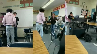 Daily crazy fights: Black Hoodie Guy Pantsed Another Man!
