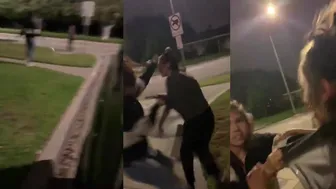 Girl loses fight after bringing bat to girl fight