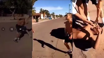 Vintage Fight In The Hood