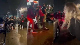 Massive Brawl Outside A Bar In Pennsylvania