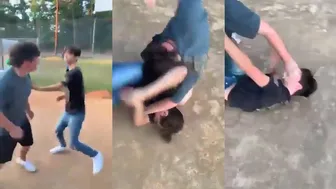 Kids Punches At Friend Talking To His Girl