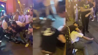 Guy Fight KO - Brawl Breaks Out On Corner