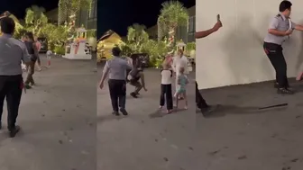 Extremely Intoxicated Belarusian tourist in Thailand fights Thai police.