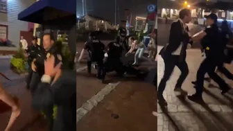 Cops Stop A Bridal Fight And Knock Out A Bridesmaid