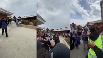 Girl fights From School To Street