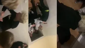 Russian bathroom fight