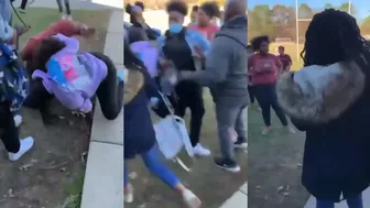 Girl fights! Purple vs Bully.
